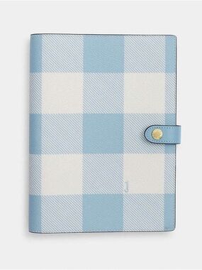🩵COACH~Notebook With Gingham Print